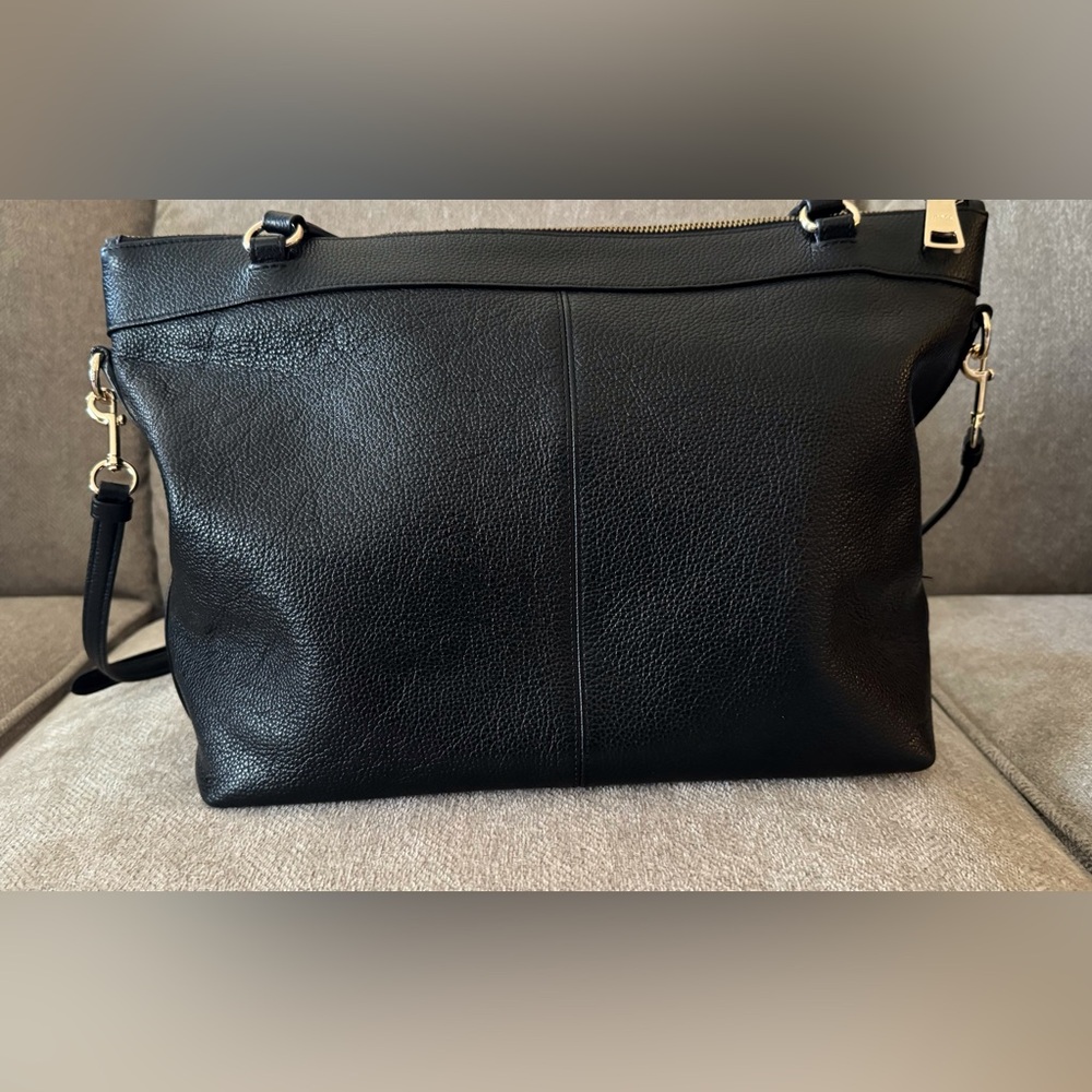 COACH F54687 Tyler Black Pebbled Leather Shoulder/Crossbody Bag - Picture 5 of 12